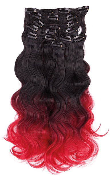 12 Stück Haargreifer Magic Hair Fixed Clip – Nylon, Für Pony & Haarstyling, Schwarz & Rot