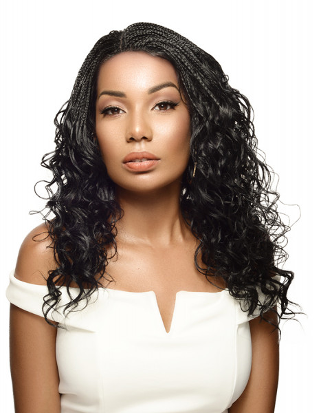 WIG Jamaica Collection Open Braided Lace Wig Synthetic #4 braun