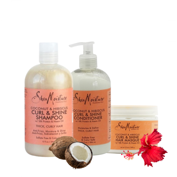 Shea Moisture Coconut & Hibiscus Haarpflege Set