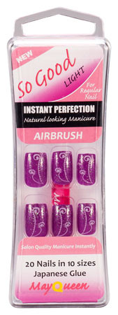 May Queen Instant Perfection Finger Nails Airbrush/Lila (20 Nails)