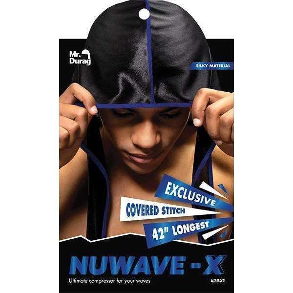 Mr. Durag NUWAVE-X Silky Material Schwarz/Blau