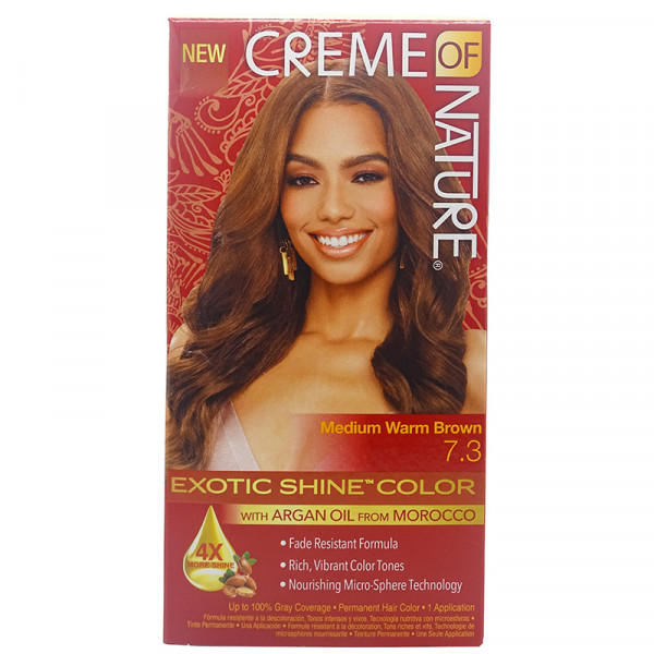 Creme of Nature Exotic Shine Color with Arganoil Medium Warm Brown 7.3