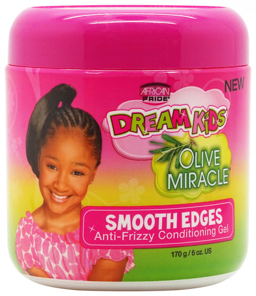 African Pride Dream Kids Olive Miracle Smooth Edges Anti Frizz Conditioning Gel