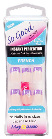 May Queen Instant Perfection Finger Nails Airbrush/French/Flieder (20Nägel)